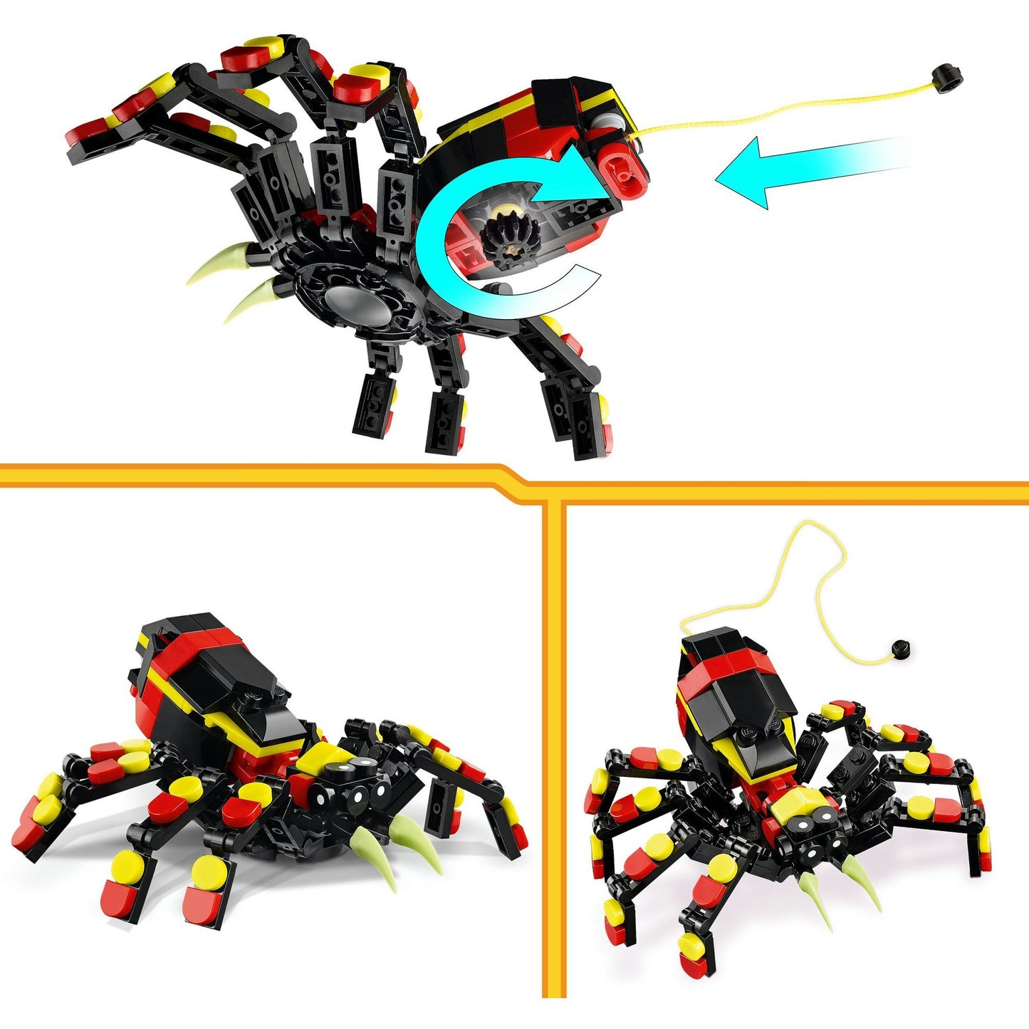 LEGO creator 3-in-1 - wilde dieren: spannende spin constructiespeelgoed (31159)