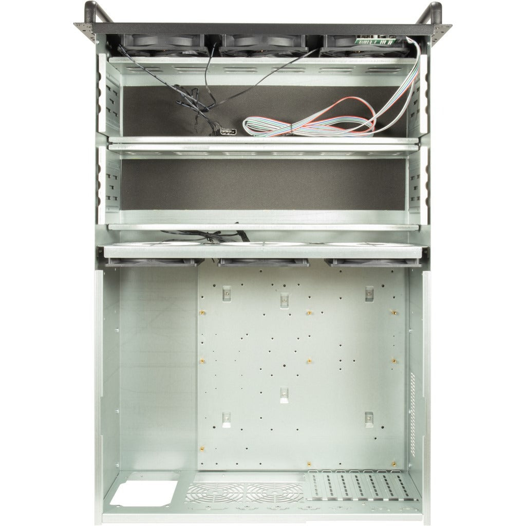 Inter-Tech 4f28 mining-rack, server behuizing (zwart | 2x usb-a)