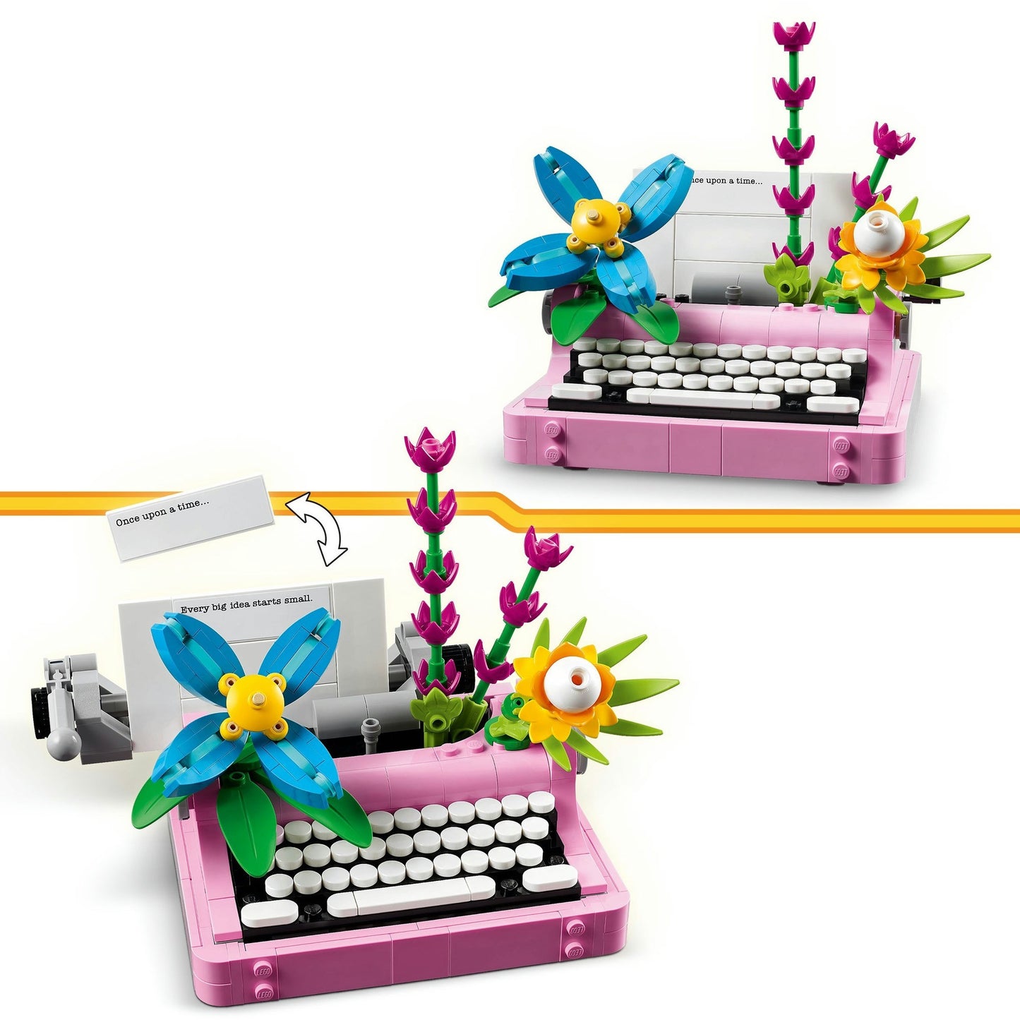 LEGO creator 31169 typemachine met bloemen
