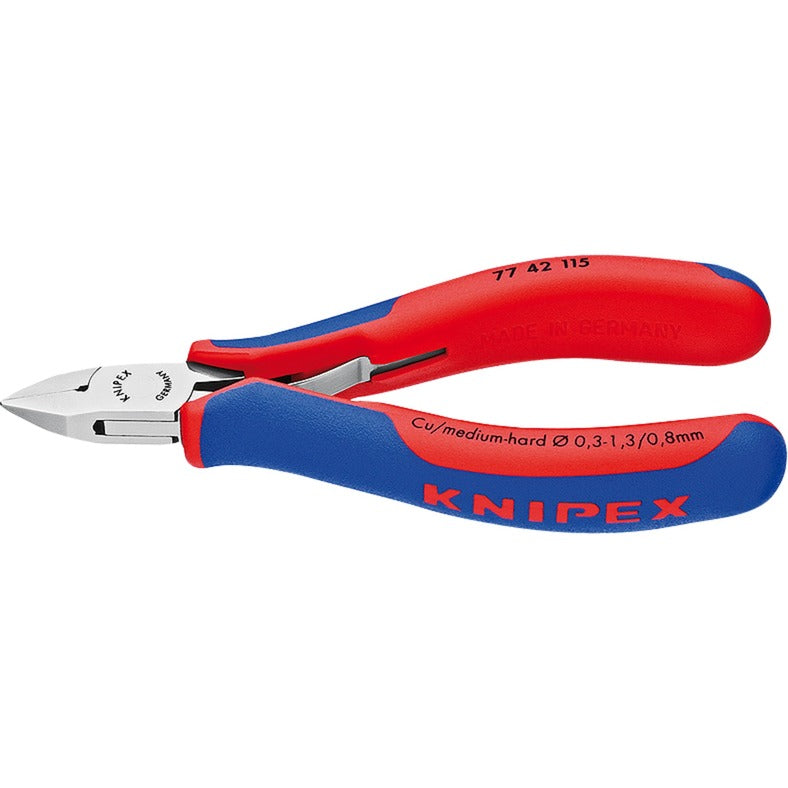 KNIPEX electronica-zijkniptang 7742115 elektronica-tang (rood blauw)