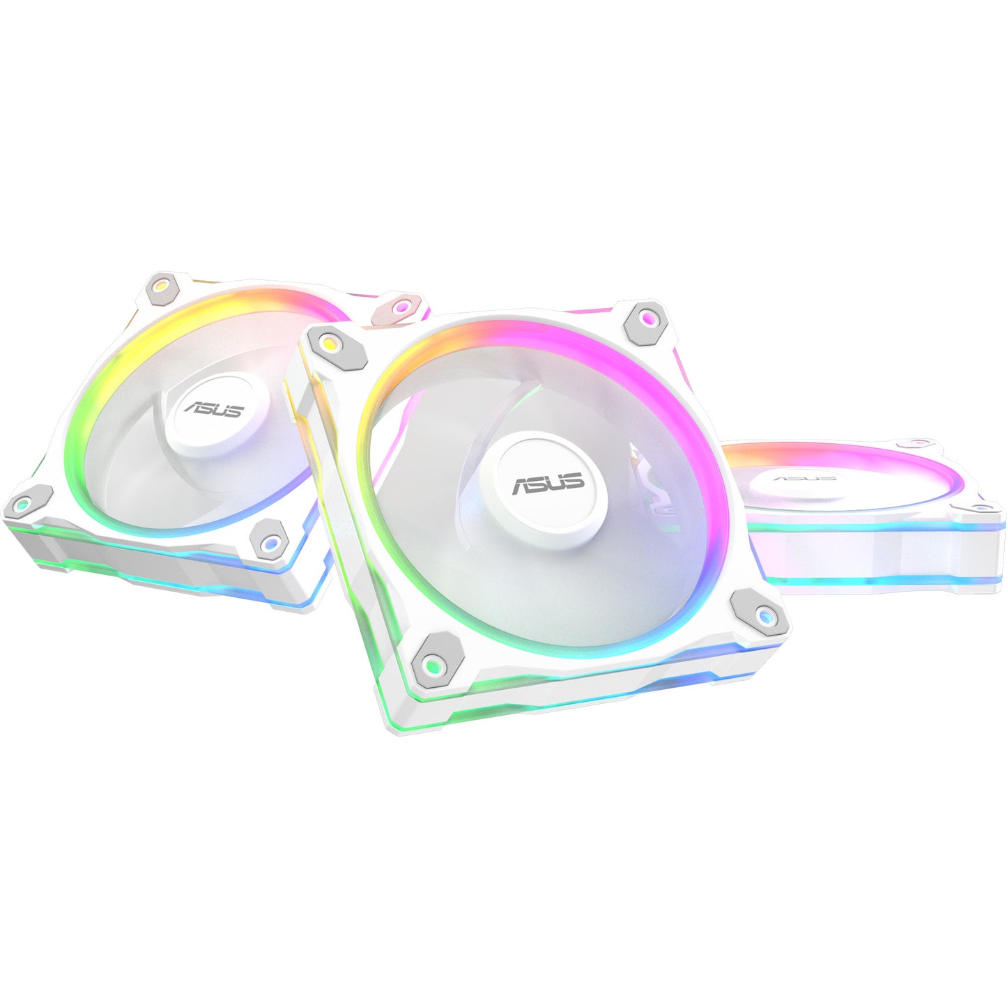 ASUS prime mr120 argb reverse fan - triple pack case fans (wit, 3 stuks, 120 x 120 x 28 mm, 3 stuks)