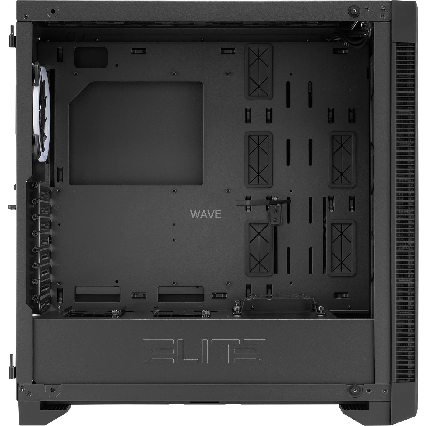 Sharkoon elite shark ca200m big tower behuizing (zwart | 4x usb-a | tempered glass)