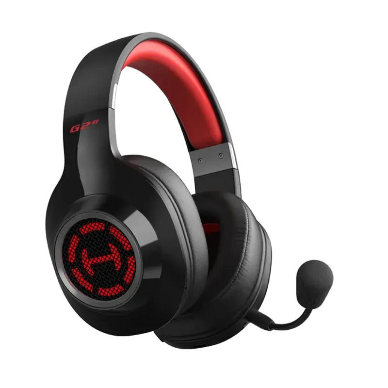 Edifier g2 s draadloze 7.1 gamingheadset over-ear gaming headset (zwart rood, rgb, bluetooth 2.4 ghz usb)