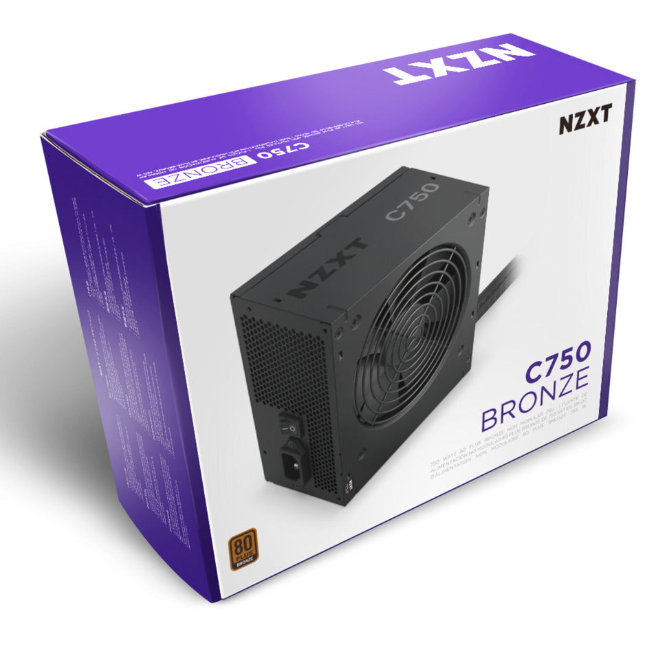 NZXT c750 bronze modulaire 750 watt voeding (zwart, 1x 12v-2x6, 4x pcie)