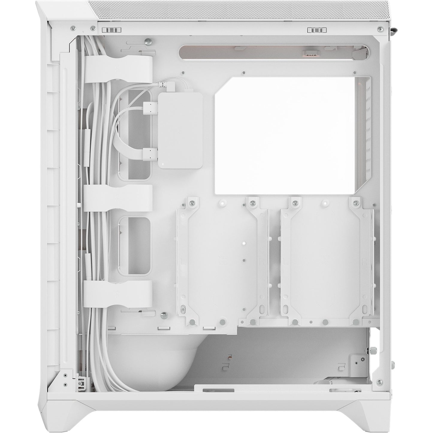 Fractal Design meshify 3 ambience pro rgb midi tower behuizing (wit | 2x usb-a | 1x usb-c | rgb | tempered glass)