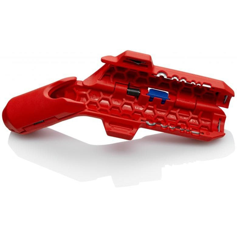 KNIPEX ergostrip universeel ontmantelingsgereedschap 16 95 02 sb kabelstrip- ontmantelingsgereedschap (rood blauw, links-handig)