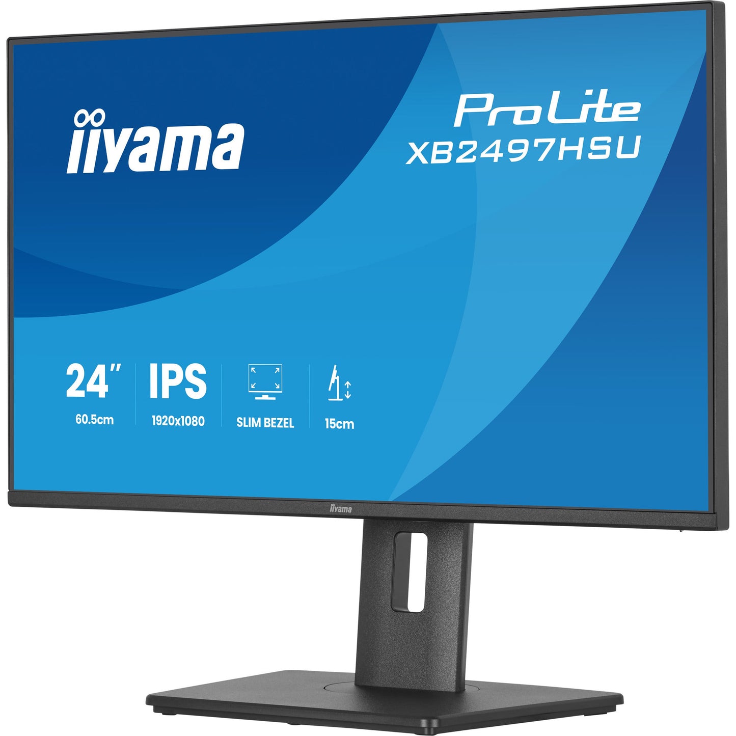 Iiyama prolite xb2497hsu-b1 23.8 monitor (zwart, 120 hz, hdmi, displayport, usb-c, audio)