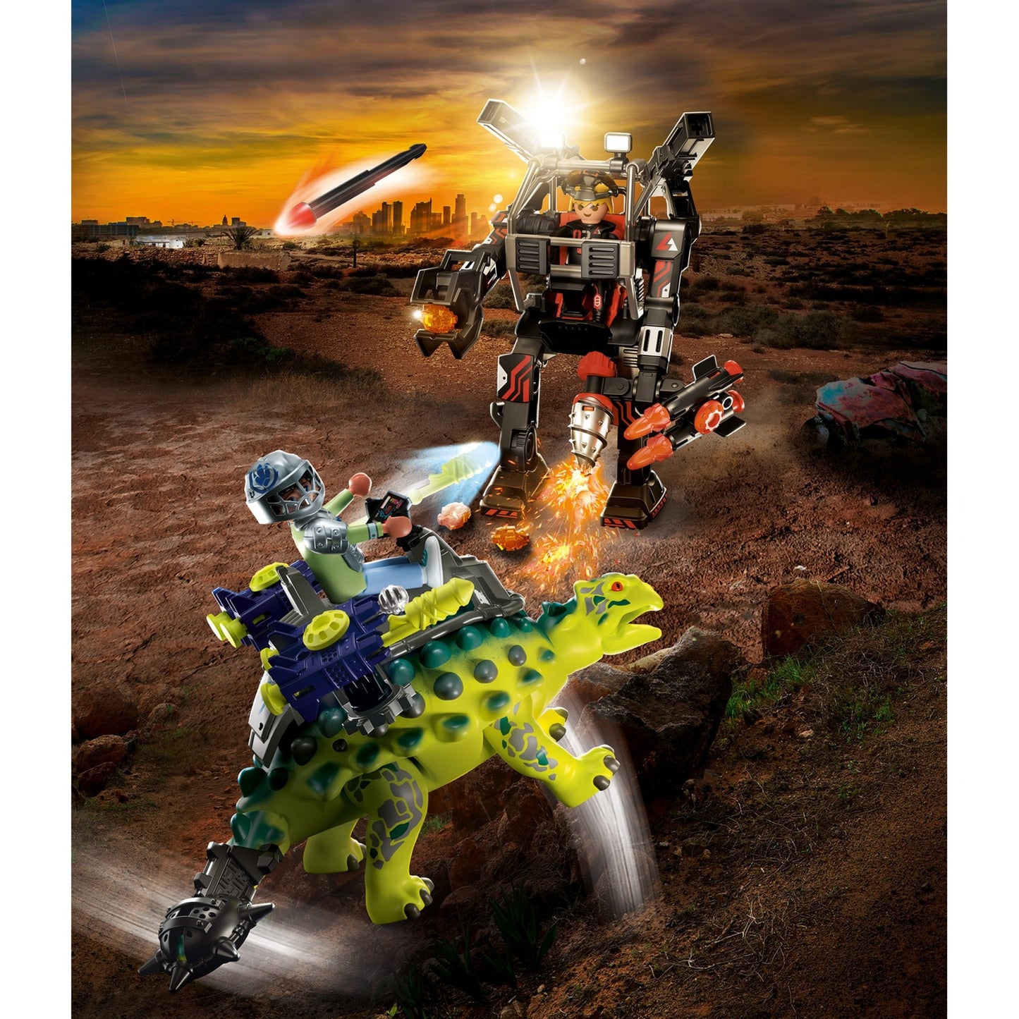 PLAYMOBIL dino rise - saichania: verdediging van de vechtersbazen constructiespeelgoed (70626)
