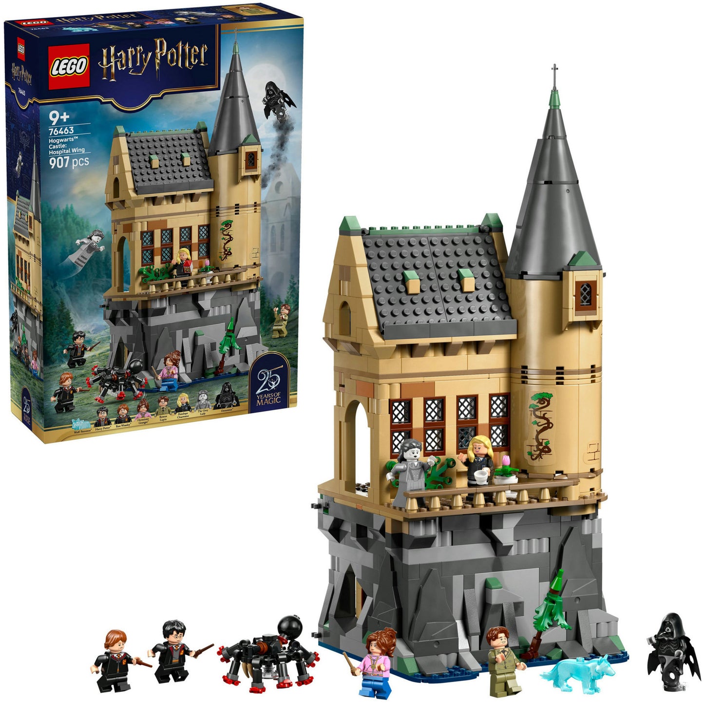 LEGO harry potter kasteel zweinstein: ziekenzaal bouwpakket voor kinderen met 7 minifiguren - 76463
