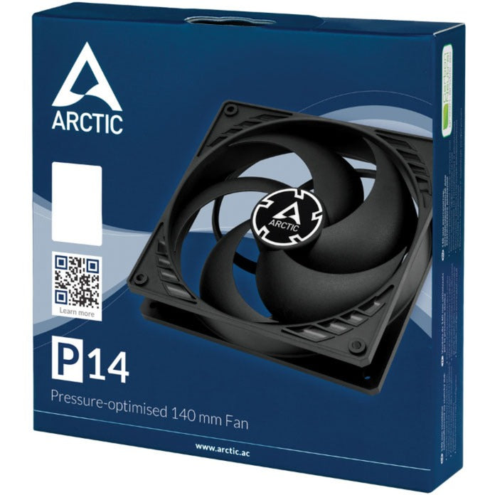 ARCTIC p14 case fan (zwart, 140 x 140 x 27 mm)