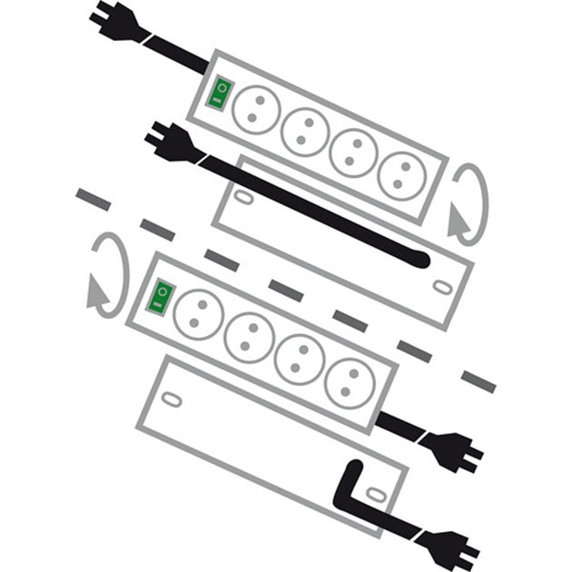 Brennenstuhl primera tec comfort switch plus 7-voudige stekkerdoos stekkerdoos (zwart, 19.500a overspanningsbeveiliging, externe schakelaar)