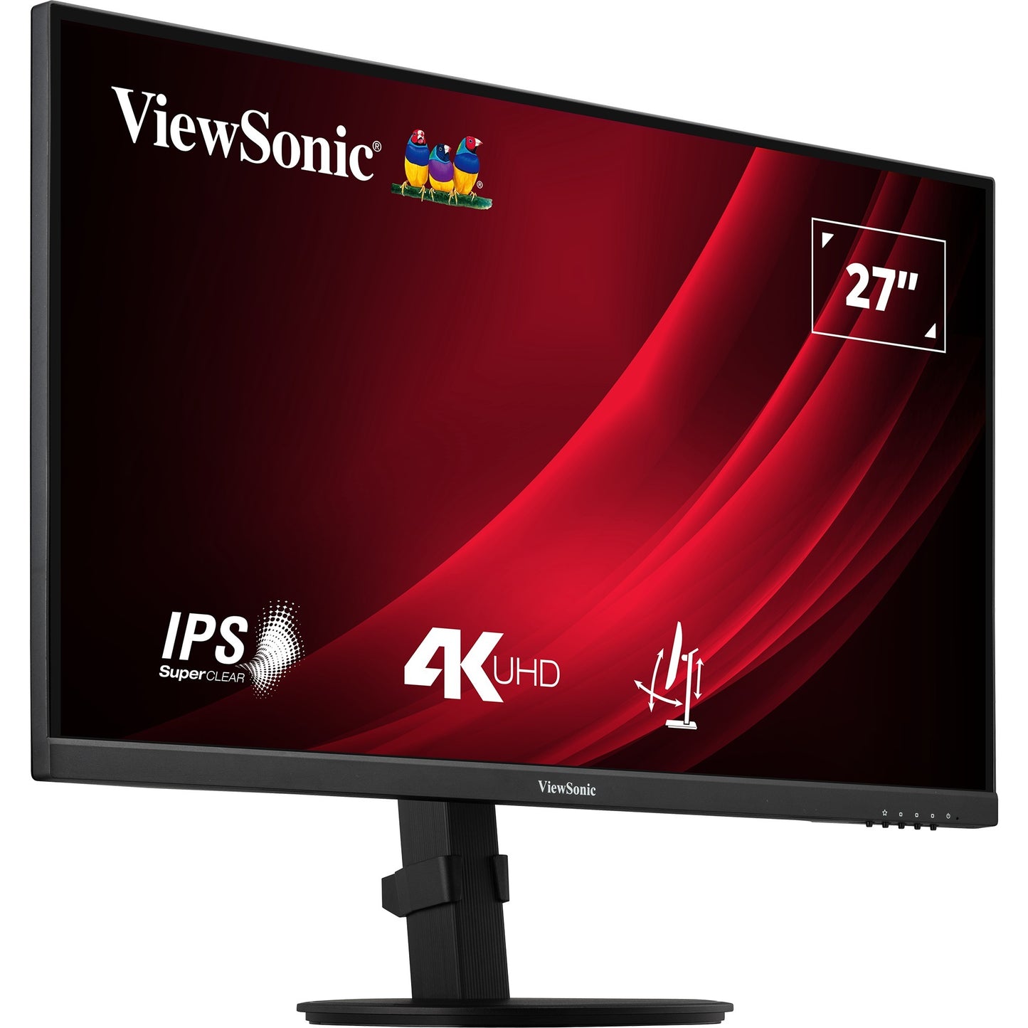 ViewSonic vg2708-4k 27 monitor (zwart (mat), 2x hdmi, 1x displayport)