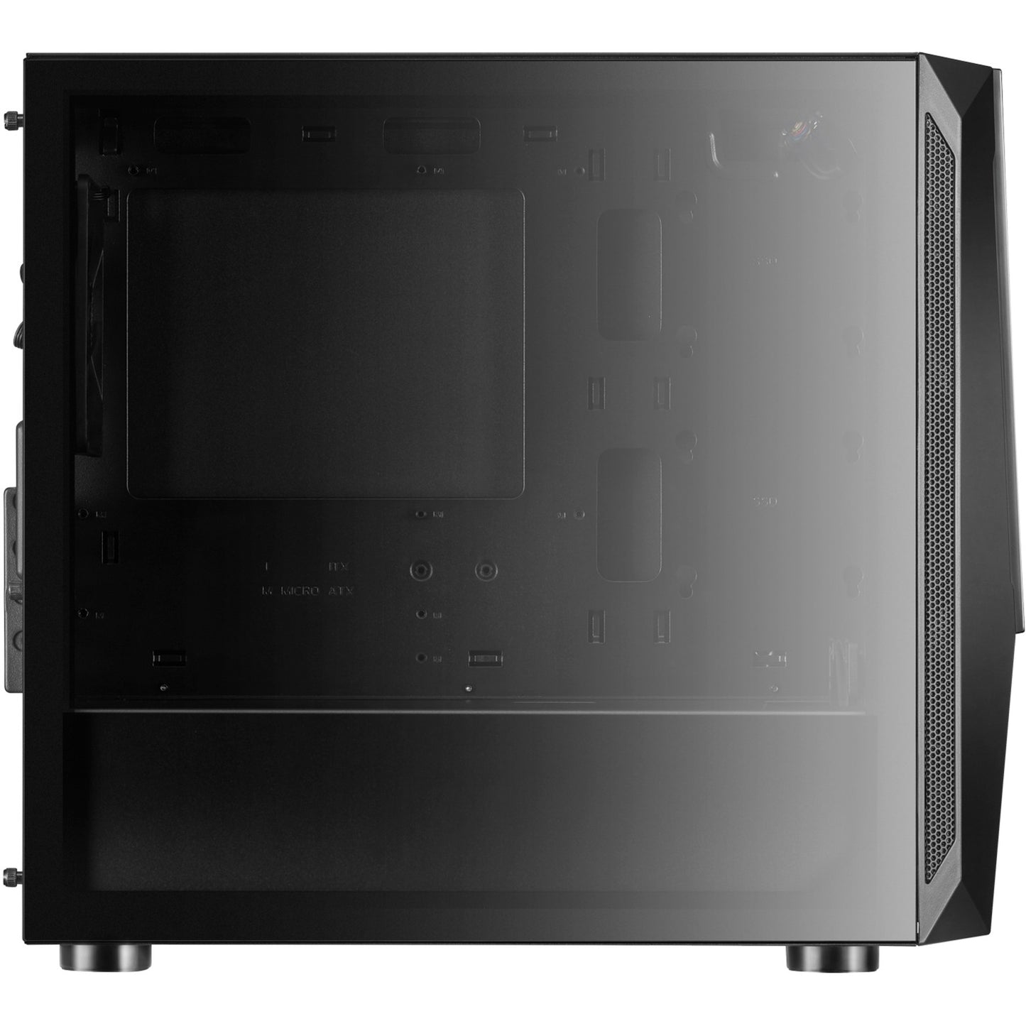 SilverStone sst-fav1mb-pro midi tower behuizing (zwart | 4x usb-a | rgb | window)