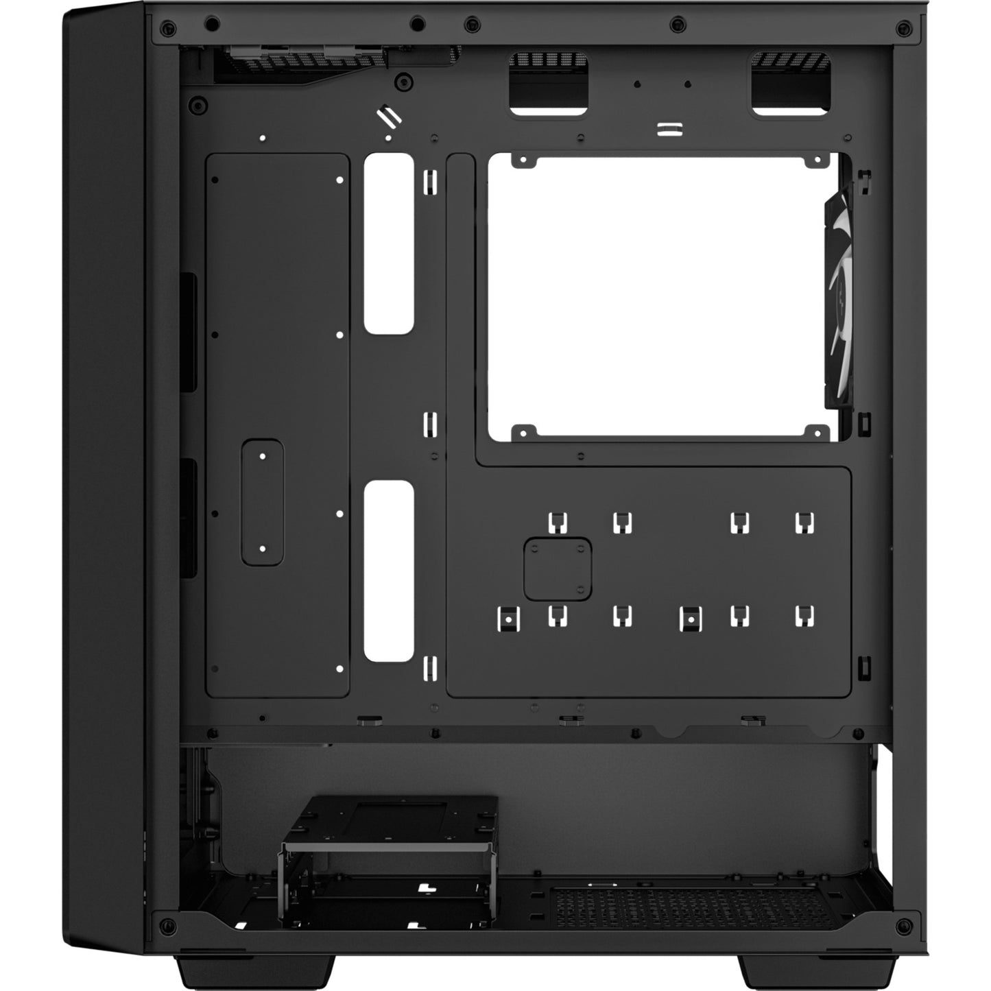 DeepCool cc560 v2 midi tower behuizing (zwart | 2x usb-a | tempered glass)