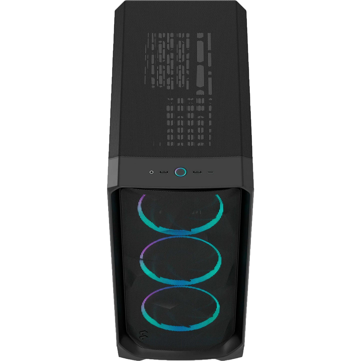 Fractal Design meshify 3 rgb midi tower behuizing (zwart | 2x usb-a | 1x usb-c | rgb | tempered glass)