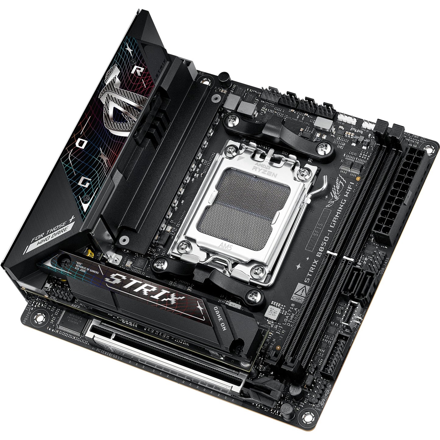 ASUS rog strix b850-i gaming wifi socket am5 moederbord (2.5gb-lan, wi-fi 7, bt, sound, mini-itx)