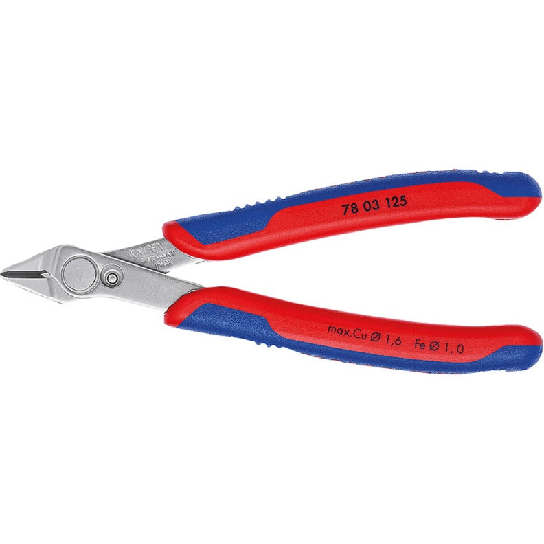 KNIPEX electronic super knips 78 03 125 elektronica-tang (blauw)