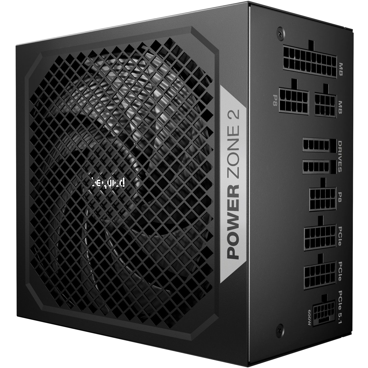Be Quiet! power zone 2 modulaire 1000 watt voeding (zwart, 1x 12v-2x6, 3x pcie)