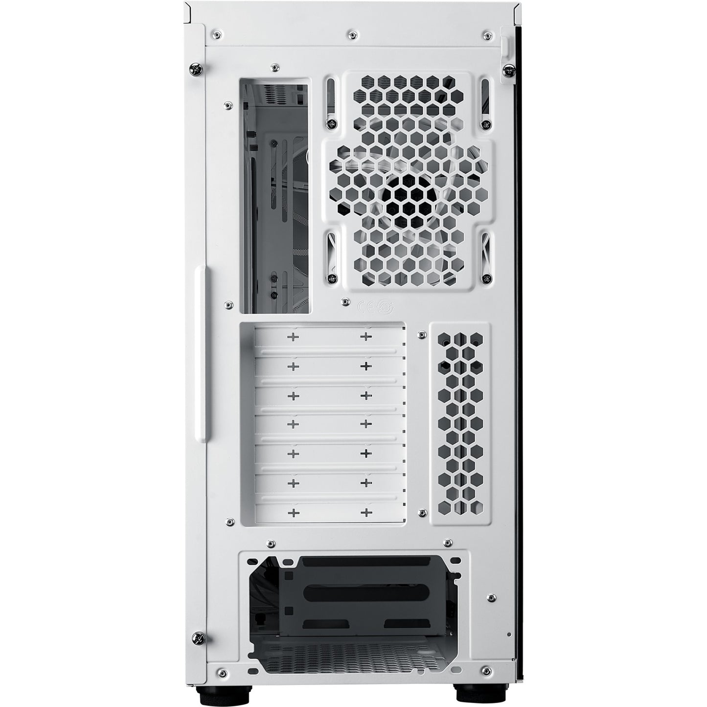 Cooler Master masterbox 600 midi tower behuizing (wit | 2x usb-a | 1x usb-c | rgb | tempered glass)
