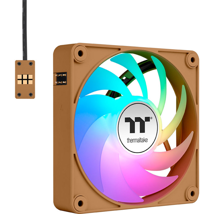 Thermaltake ct120 ex argb sync pc cooling fan gravel sand (3-fan pack) case fans (lichtbruin, 3 stuks, 120 x 120 x 25 mm, pwm)