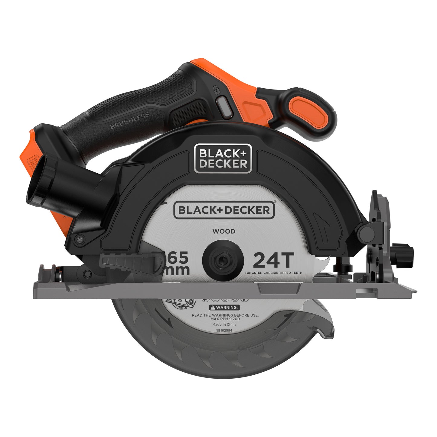BLACK+DECKER 18v brushless cirkelzaag 165mm handcirkelzaag (zwart oranje, accu en oplader niet inbegrepen)