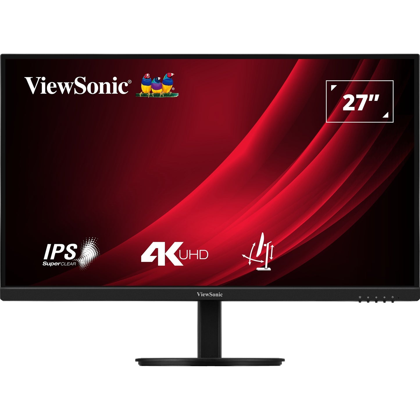 ViewSonic vg2708-4k 27 monitor (zwart (mat), 2x hdmi, 1x displayport)