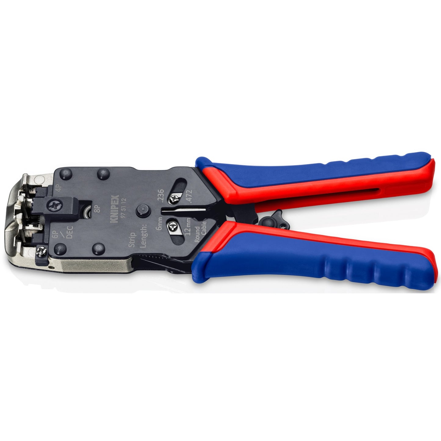 KNIPEX krimptang voor western-stekkers 975112 (blauw rood)
