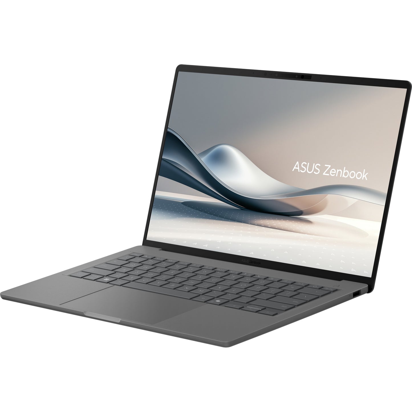 ASUS zenbook a14 ux3407qa-qd237w 14 copilot+ laptop (grijs | snapdragon x1-26-100 | adreno gpu | 16 gb | 1 tb ssd)