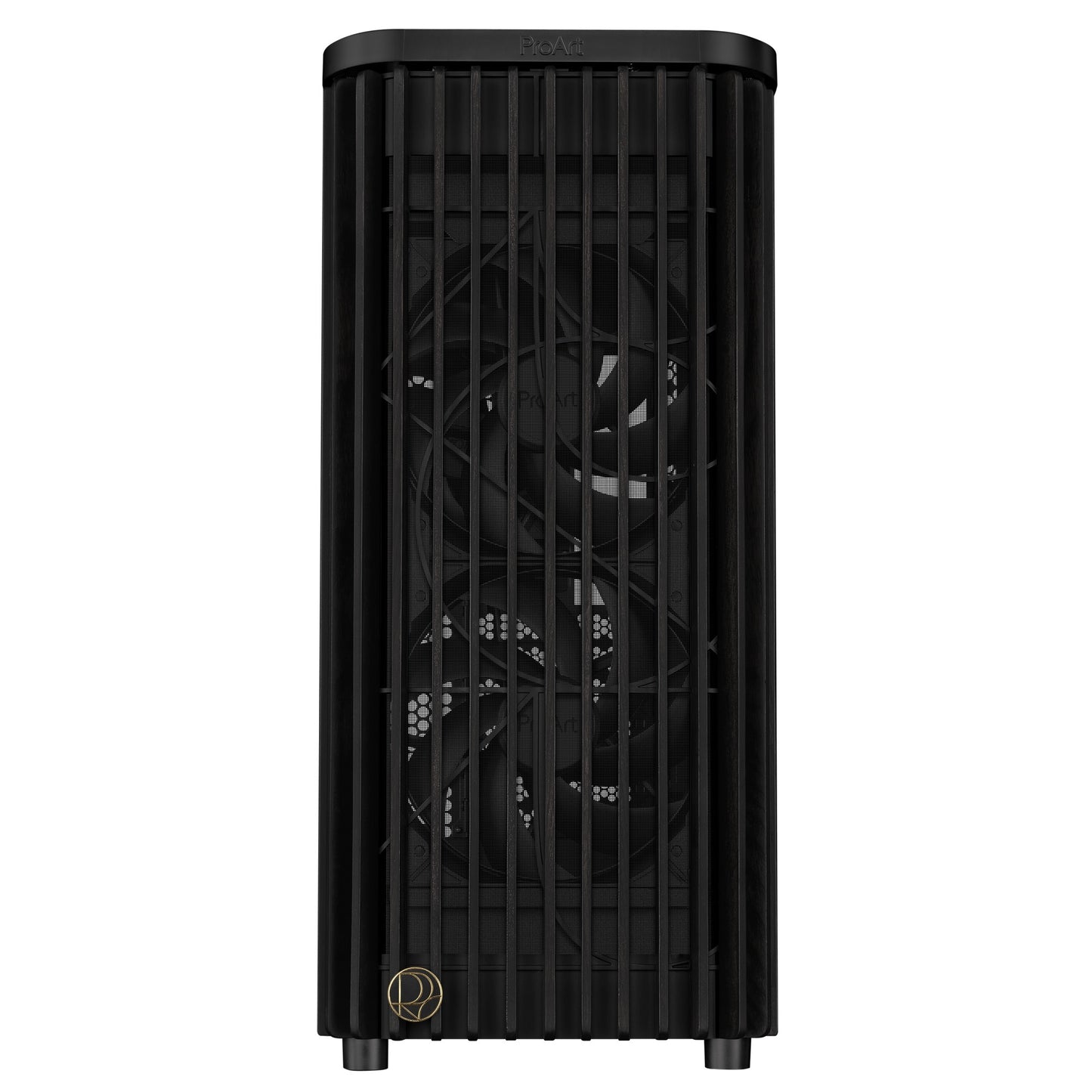 ASUS proart pa401 wood edition - metal panel midi tower behuizing (zwart | 2x usb-a | 1x usb-c)