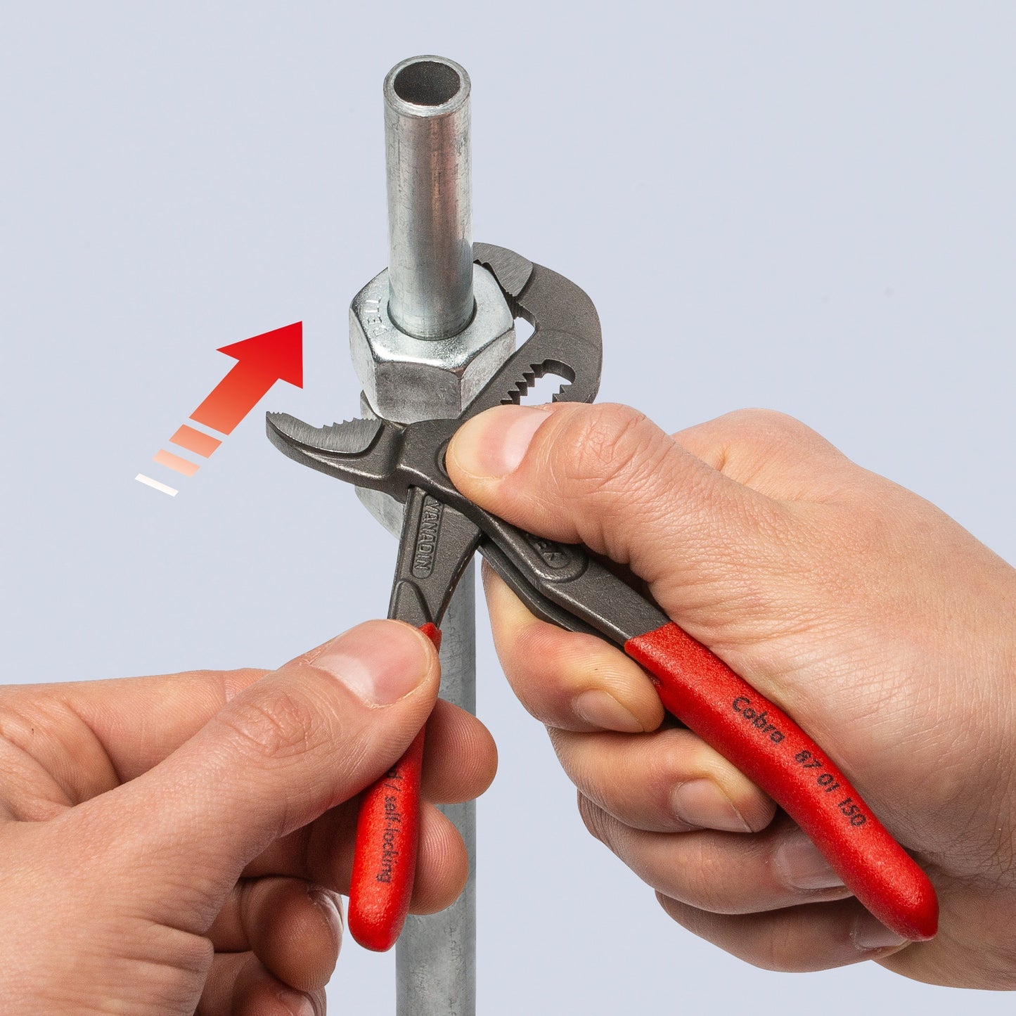 KNIPEX cobra waterpomptang 8701150 zweedse- waterpomp-tang (zwart rood, 150 mm)