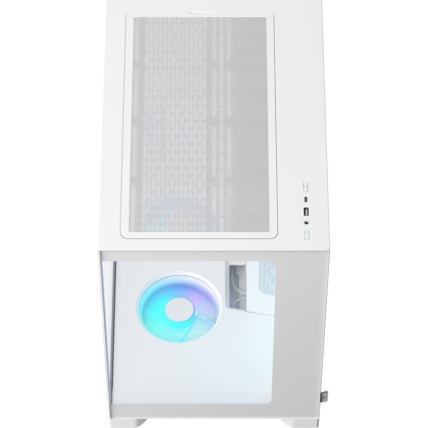Fractal Design pop 2 vision rgb midi tower behuizing (wit | 1x usb-a | 1x usb-c | rgb | tempered glass)