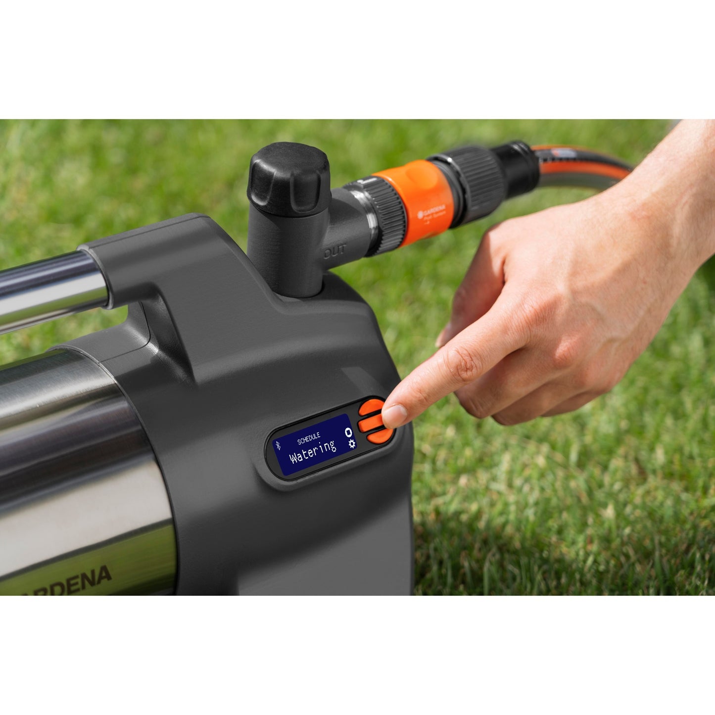 GARDENA besproeiingspomp 6300 silentcomfort (donkergrijs roestvrij staal, 1050 watt | bluetooth)