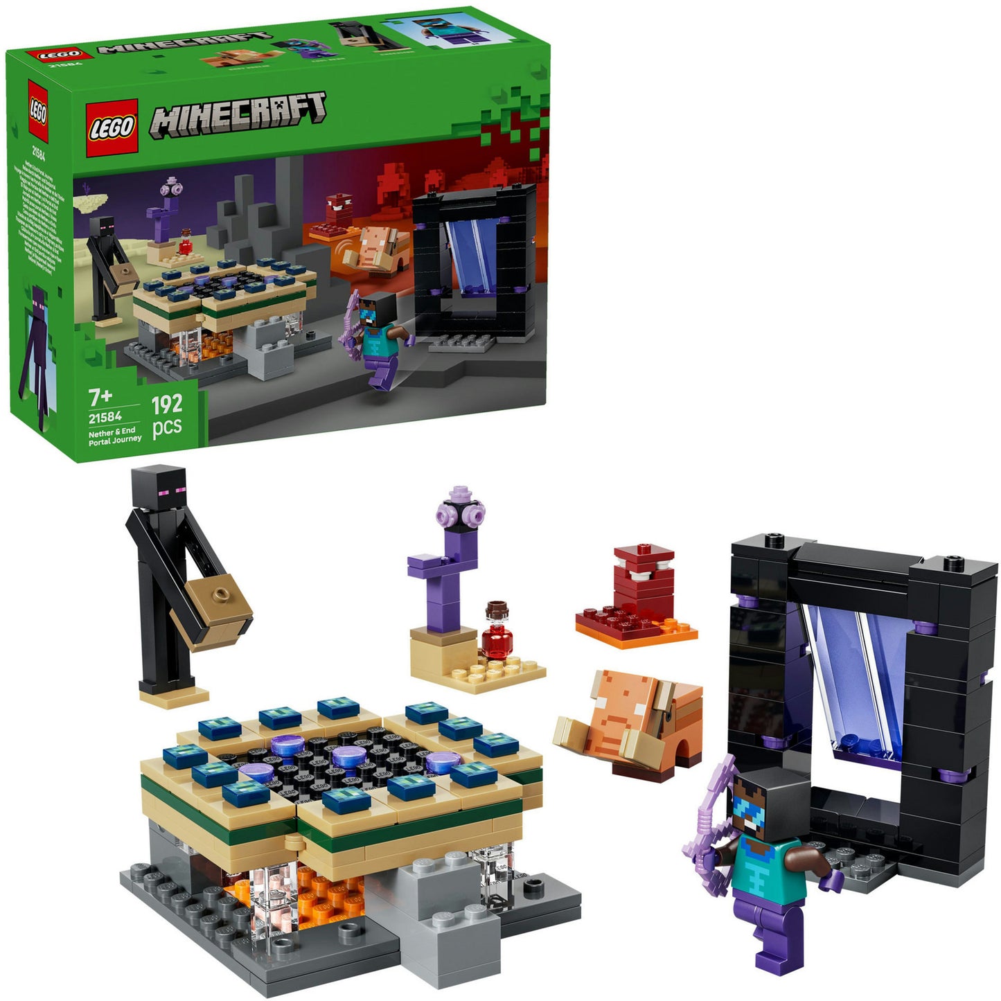 LEGO minecraft - reis naar de nether en het end-portaal constructiespeelgoed (21584)