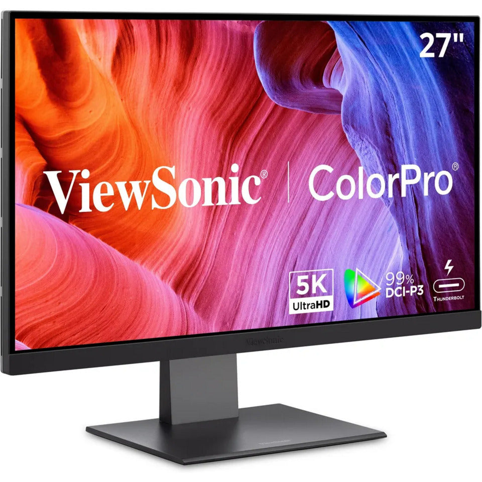 ViewSonic vp2788-5k mac-compatible 27 4k uhd monitor (zwart, 2x thunderbolt 4, 1x hdmi, 1x displayport, usb-a, usb-c)