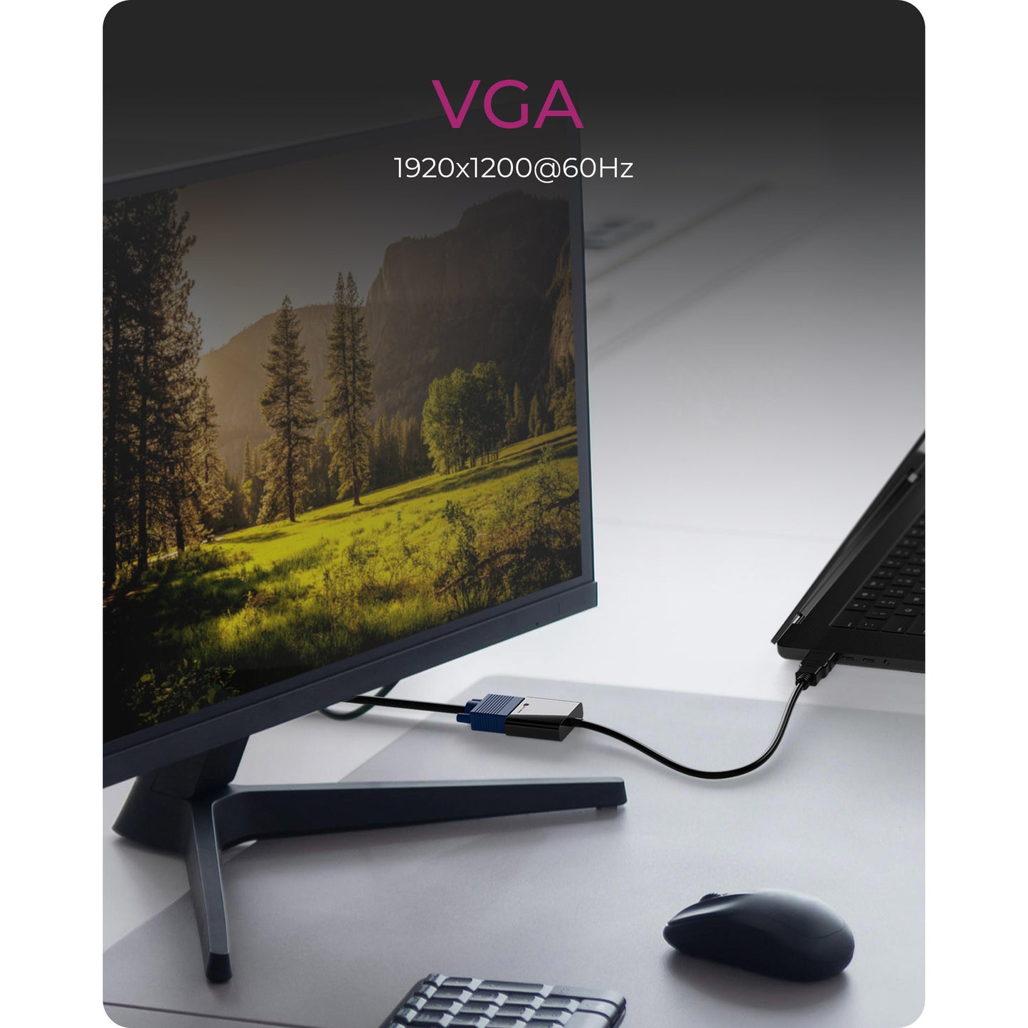 ICY BOX ib-ac502a hdmi naar vga adapter (zwart)