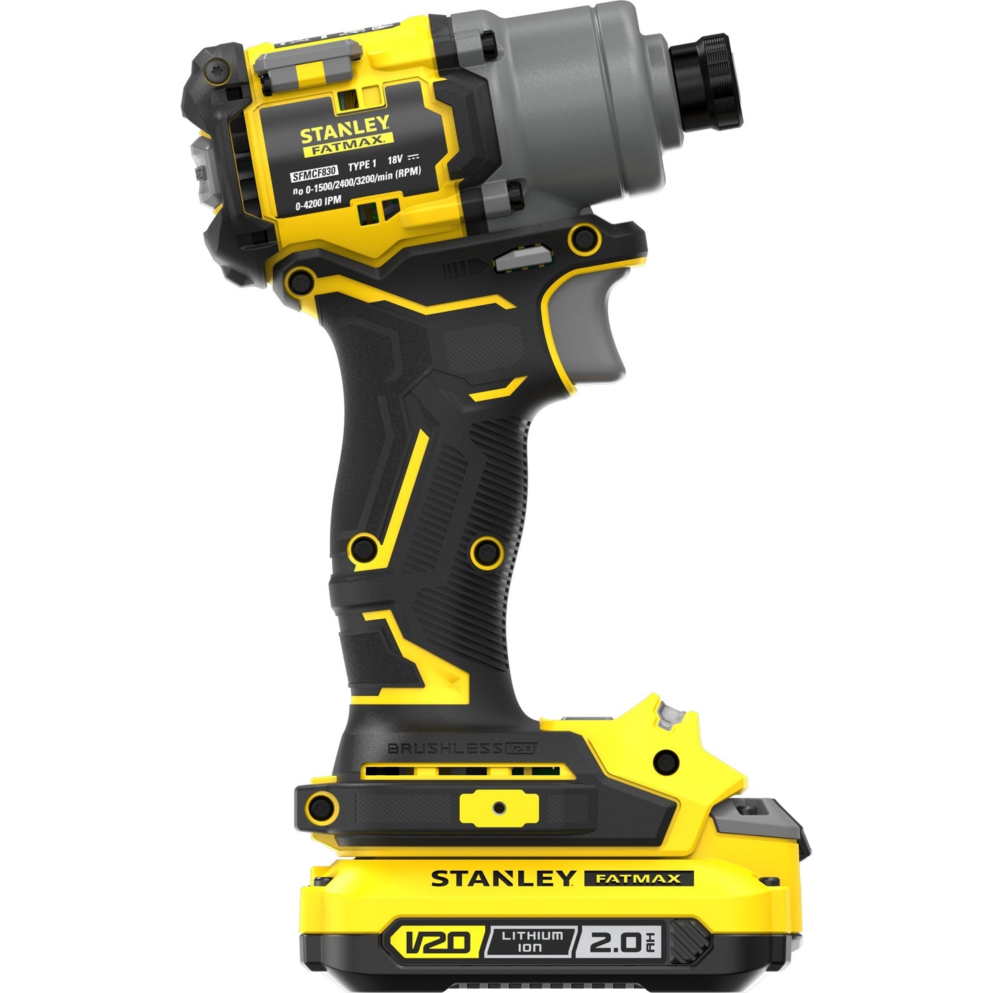 Stanley v20 18v borstelloze slagschroevendraaier (geel zwart, koffer, 2 accu's en oplader inbegrepen)
