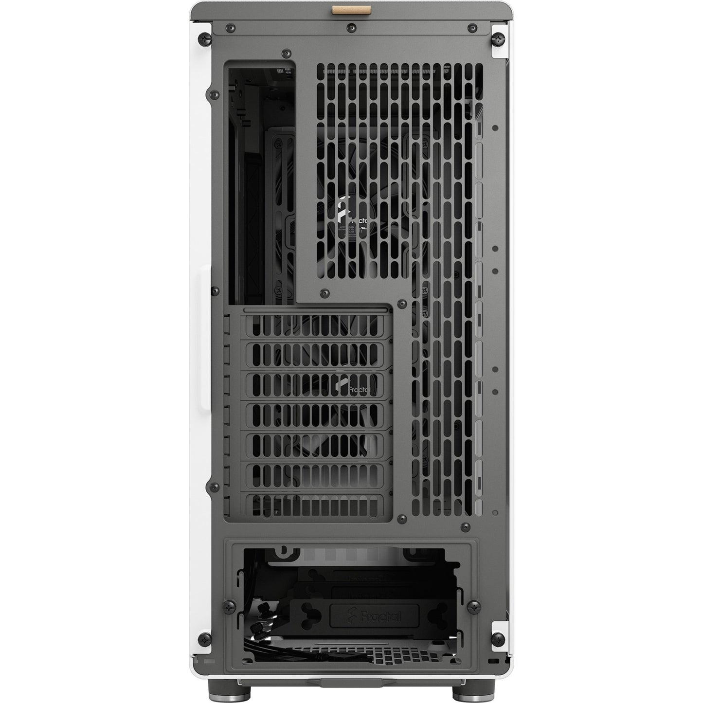 Fractal Design north midi tower behuizing (wit houtkleur | 2x usb-a | 1x usb-c | tempered glass)