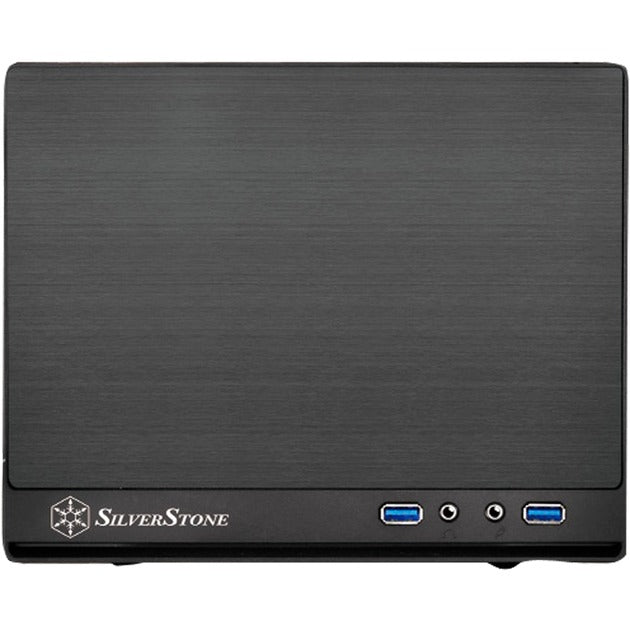 SilverStone sg13b-q mini tower behuizing (zwart | 2x usb-a)
