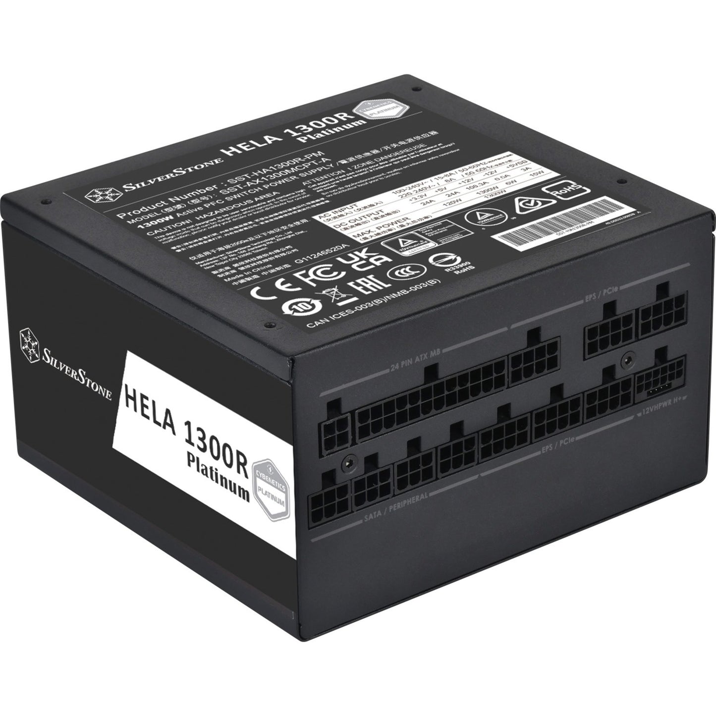 SilverStone hela 1300r platinum, modulaire 1300 watt voeding (zwart, 8x pcie)