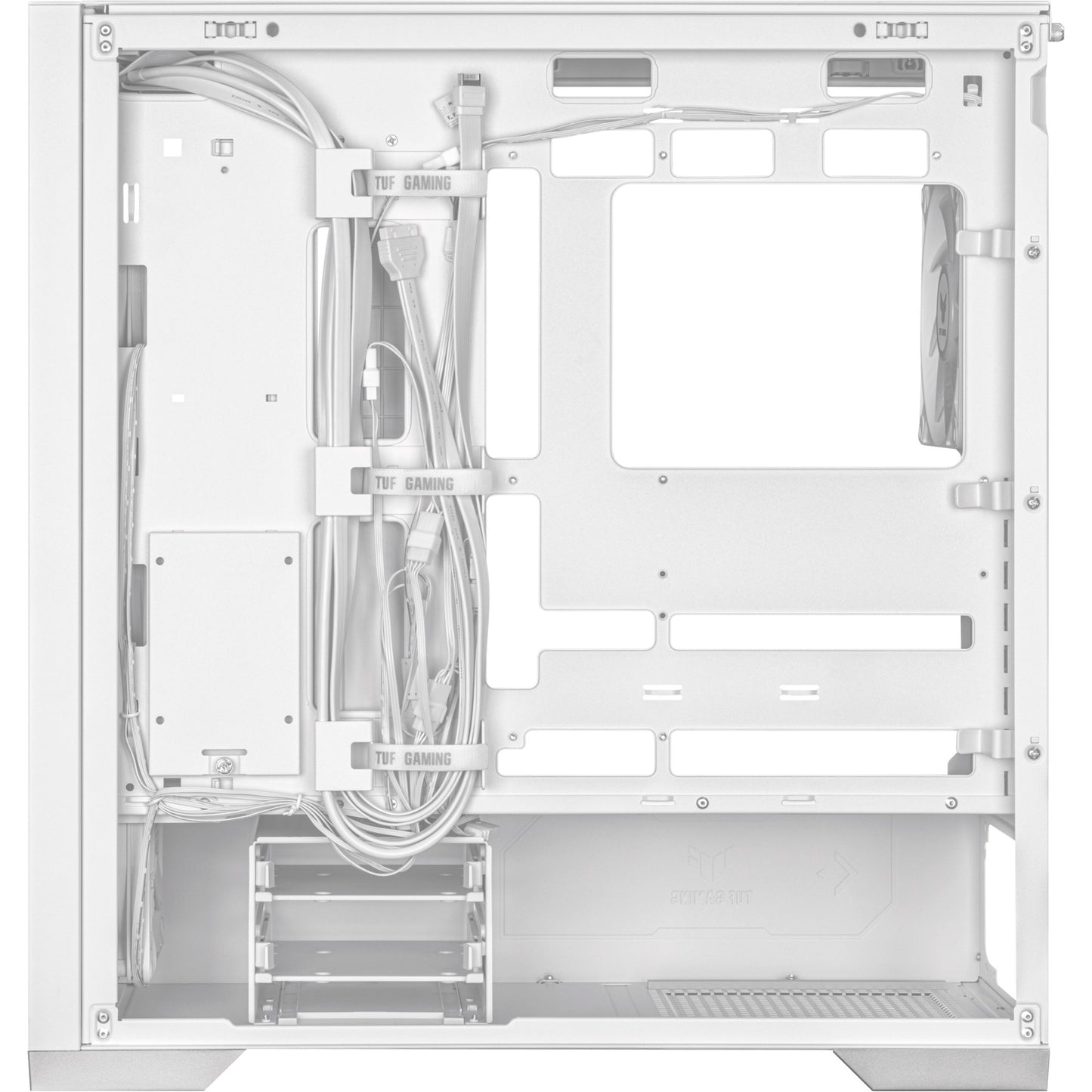 ASUS tuf gaming gt302 argb midi tower behuizing (wit | 2x usb-a | 1x usb-c | rgb | tempered glass)