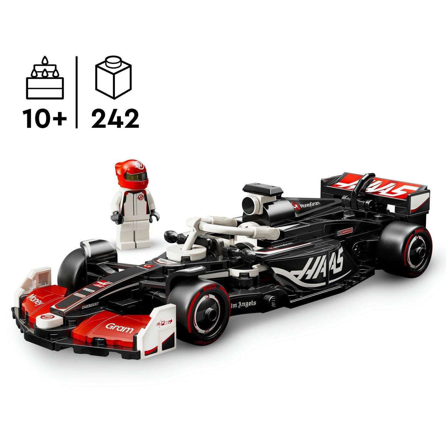 LEGO speed champions 77250 moneygram haas f1 team vf-24 racewagen