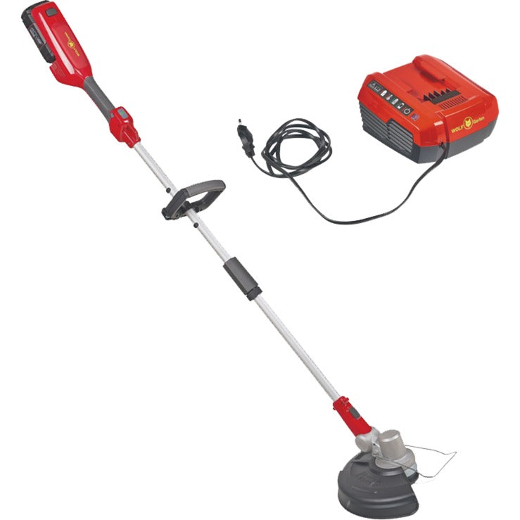 WOLF-Garten accu grastrimmer lycos 40 300 t 30cm se (rood grijs, accu inbegrepen)
