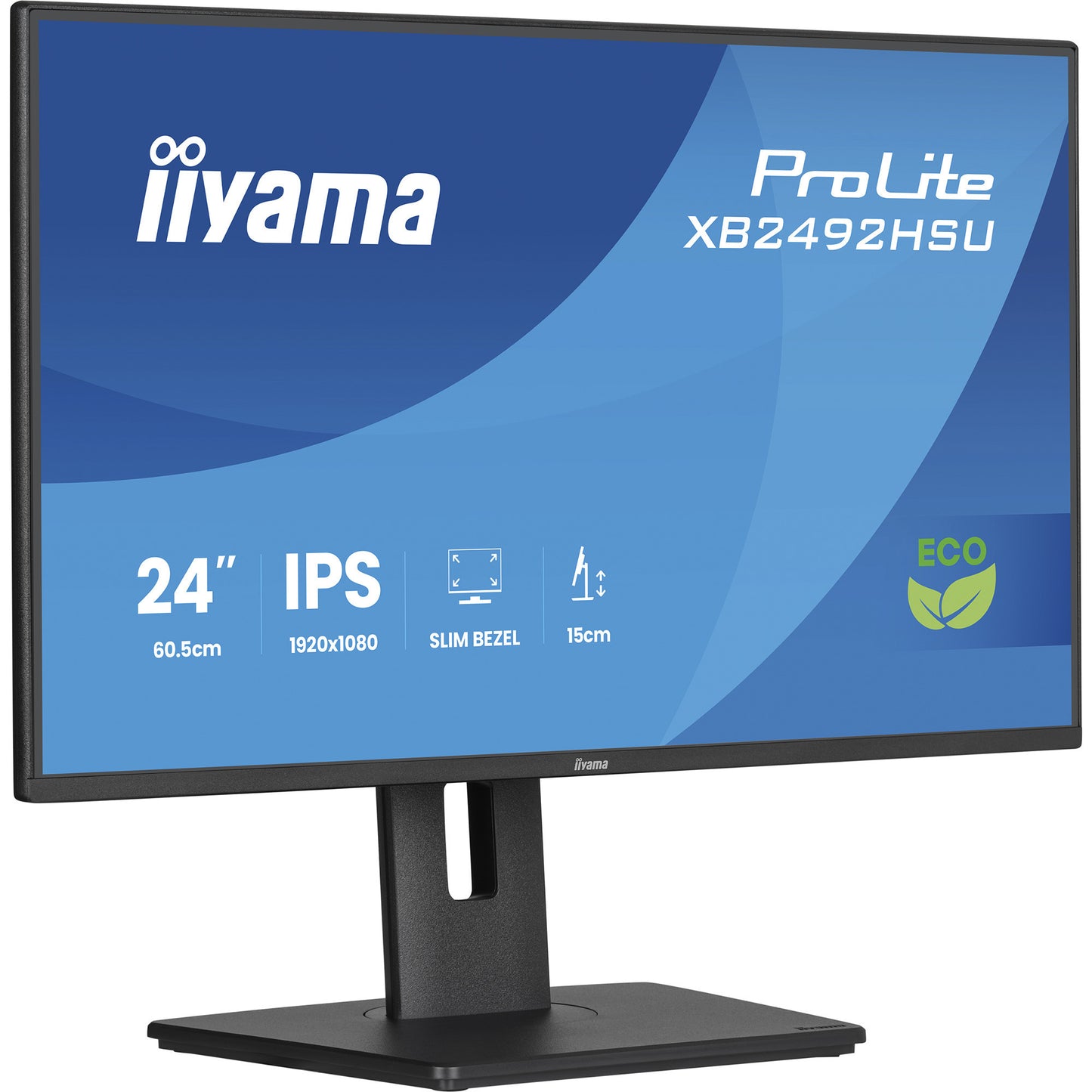 Iiyama prolite xb2492hsu-b1 24 monitor (zwart (mat), hdmi, displayport, 2x usb-a, usb-b, 120 hz)