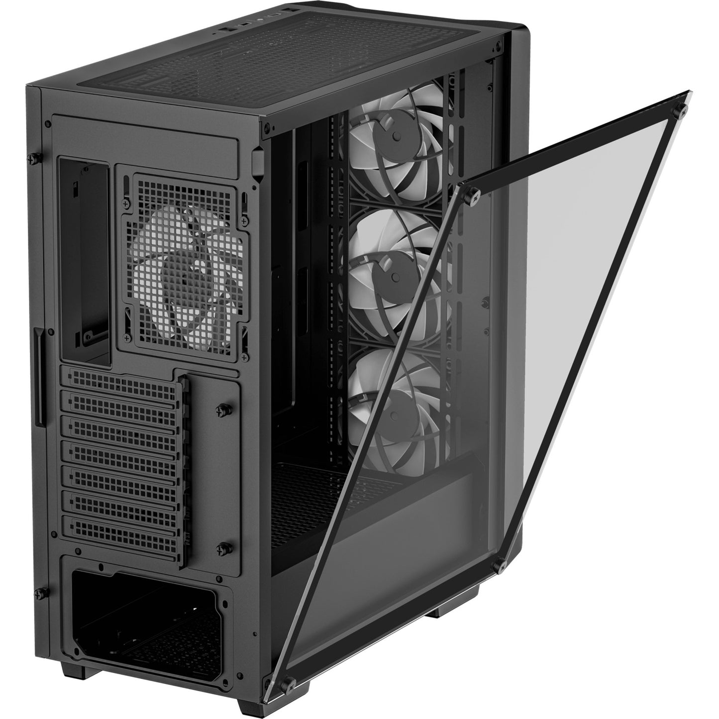 DeepCool cc560 v2 midi tower behuizing (zwart | 2x usb-a | tempered glass)