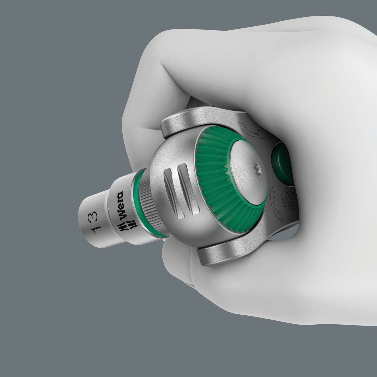 Wera 8100 sc 2 zyklop speed-ratelset, 1 2 , 37‑delig gereedschapsset (zwart groen, snelheidsratel met draaibare kop)
