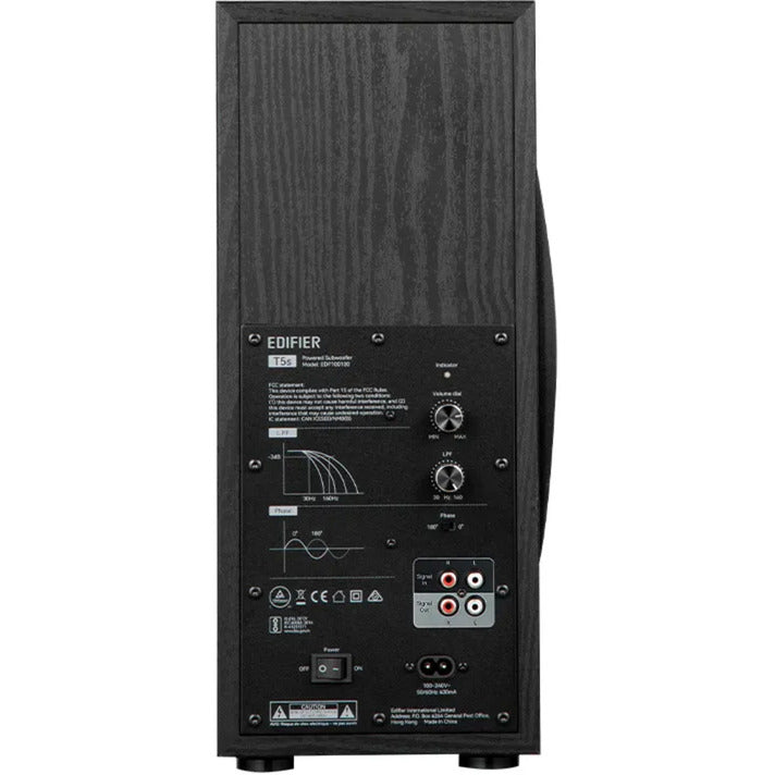 Edifier t5s actieve subwoofer luidspreker (zwart)