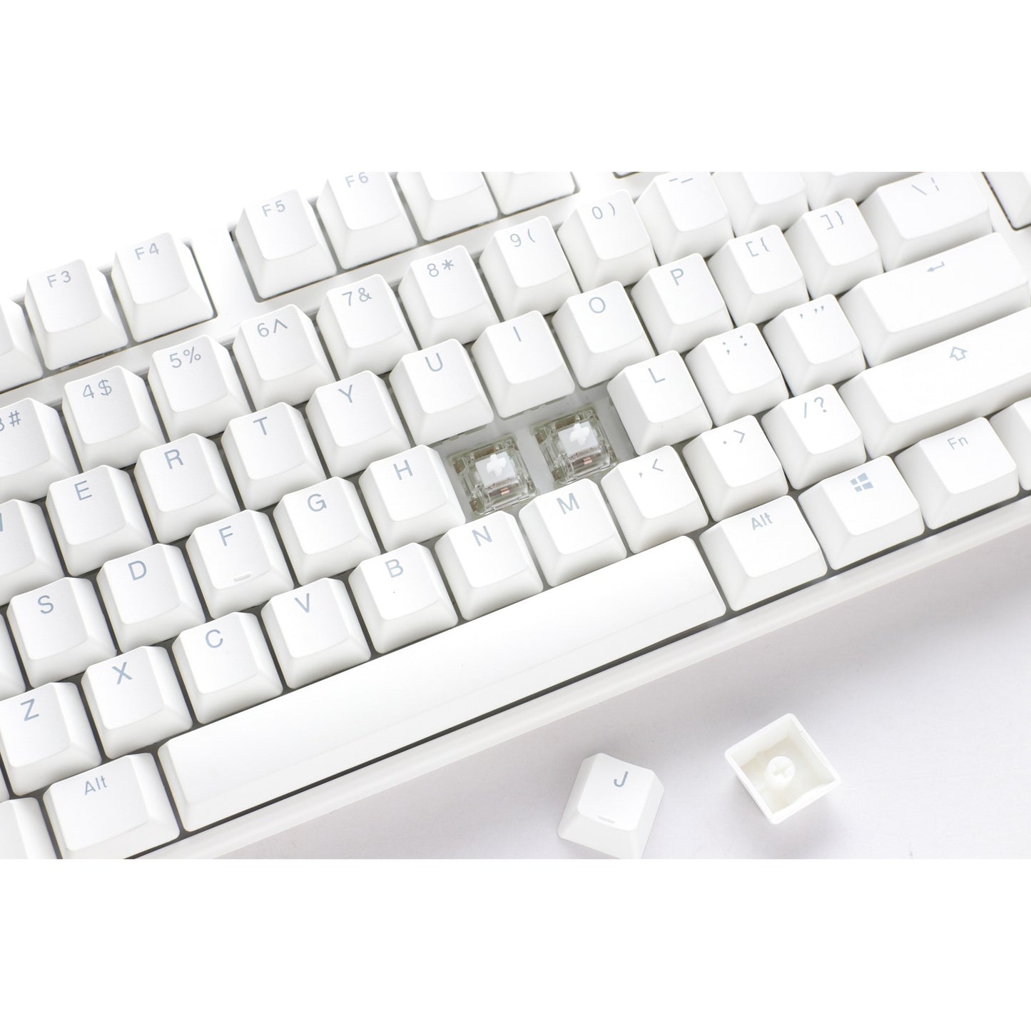 Ducky one 3 classic pure white tkl rgb mechanisch toetsenbord (wit, us lay-out (qwerty), cherry mx red, 80% (tkl), rgb leds, double-shot pbt, hot-swappable, quack mechanics)