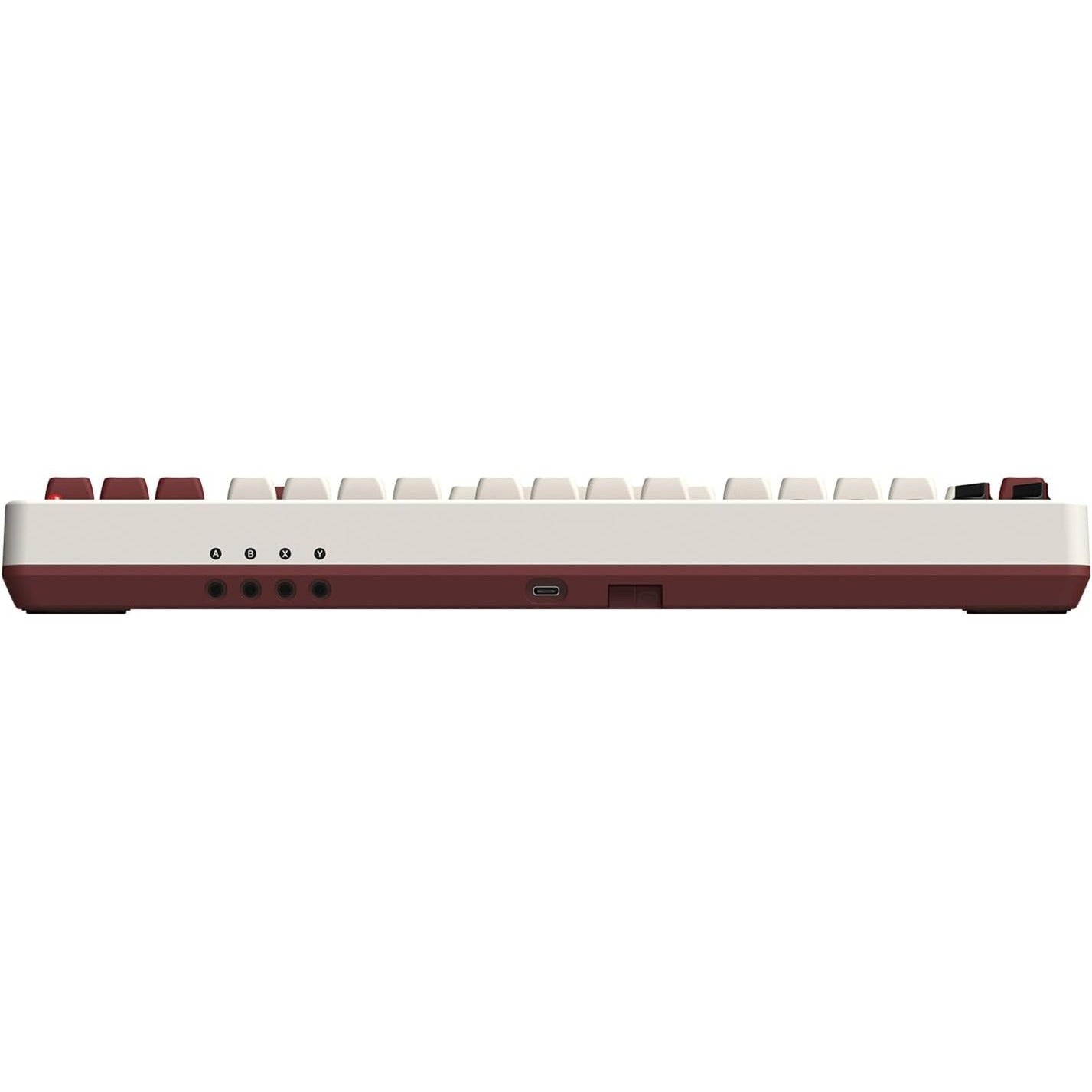 8BitDo retro mechanical keyboard fami edition (beige, us lay-out (qwerty), kailh box white, 80% (tkl), bluetooth low energy, wireless 2.4g, usb)