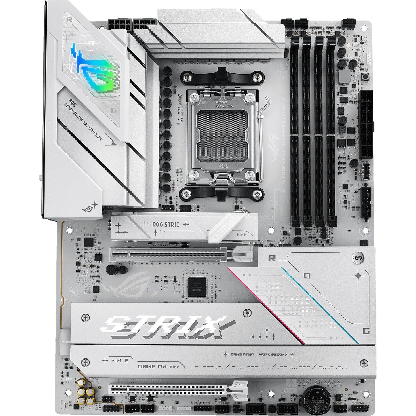 ASUS rog strix b850-a gaming wifi socket am5 moederbord (wit, 2.5gb-lan, wi-fi 7, bt, sound, atx)