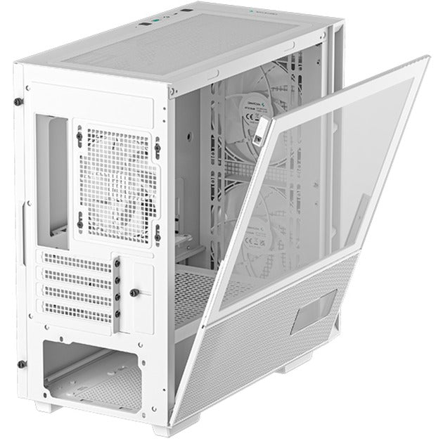 DeepCool ch360 digital mini tower behuizing (wit | 1x usb-a | 1x usb-c | rgb | tempered glass)